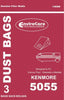 Kenmore Vacuum Paper Bags, 5055 C5 Panasonic Canister 3Pk Generic Part 136SW