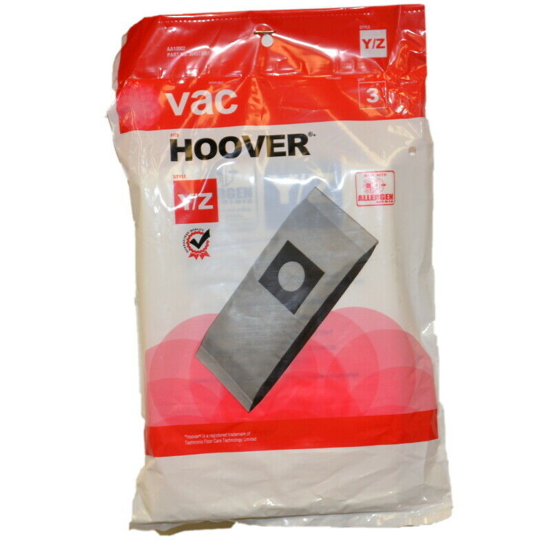 3pk Hoover Type Y & Z Allergen Paper Bags, Part AA10002