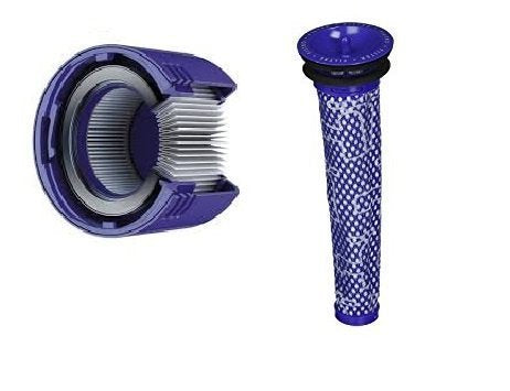 Genuine Dyson V8 and Select V7 Cordless Filter Bundle Includes Pre-Filter (96566101) and Post- Filter (96747801)