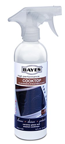 Bayes High-Performence Cooktop Daily Cleaner and Protectant Spray - Cleans, Shines and Protects Ceramic Glass and Enamel Cooktops - 16 Ounce