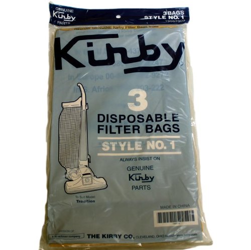 Kirby Tradition Upright Vacuum Cleaner Style 1 Paper Bags 3 Pk Part 190679S