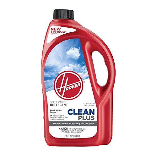 Hoover Clean Plus Concentrated Solution Formula Carpet Cleaner and Deodorizer, 64 oz, Part AH30330NF, AH30330