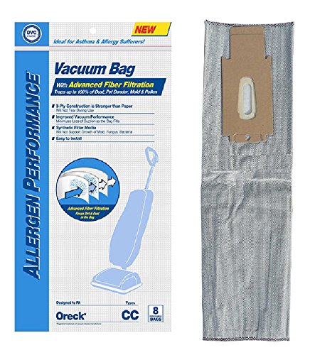 Oreck Type CC HEPA Cloth Upright Filter Bags Designed to fit Oreck XL Vacuums Generic Part 471621