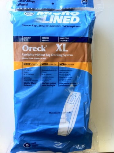 Oreck Paper Bags, DVC Oreck XL Upright Microlined 8Pk Generic Part 471631