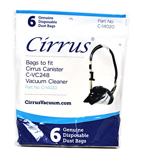 Cirrus Genuine 6 Pack Style C Canister Hepa Vacuum Cleaner Bags Part C-14020