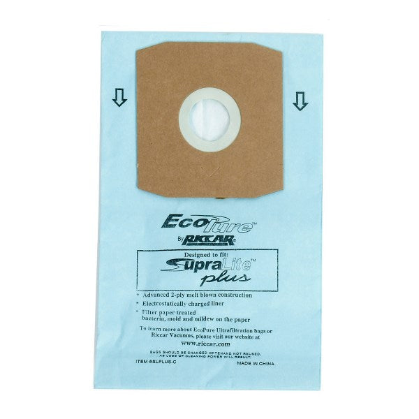 Riccar SupraLite Plus Canister Vacuum Paper Bags, 6 Pk Part RSLP6, SP