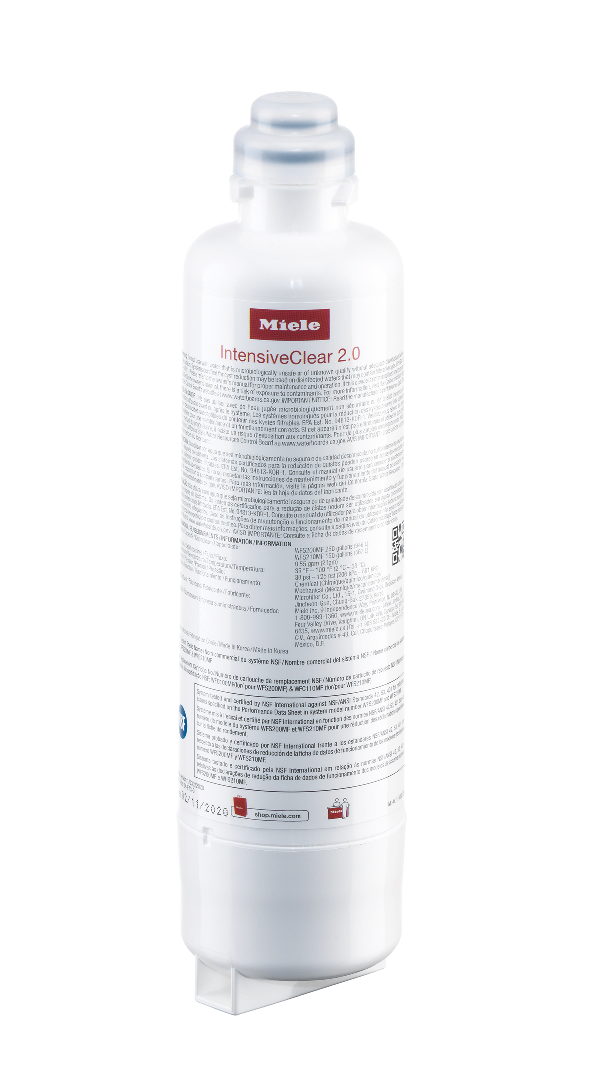 Miele KWF 2000 IntensiveClear 2.0 part 11480330