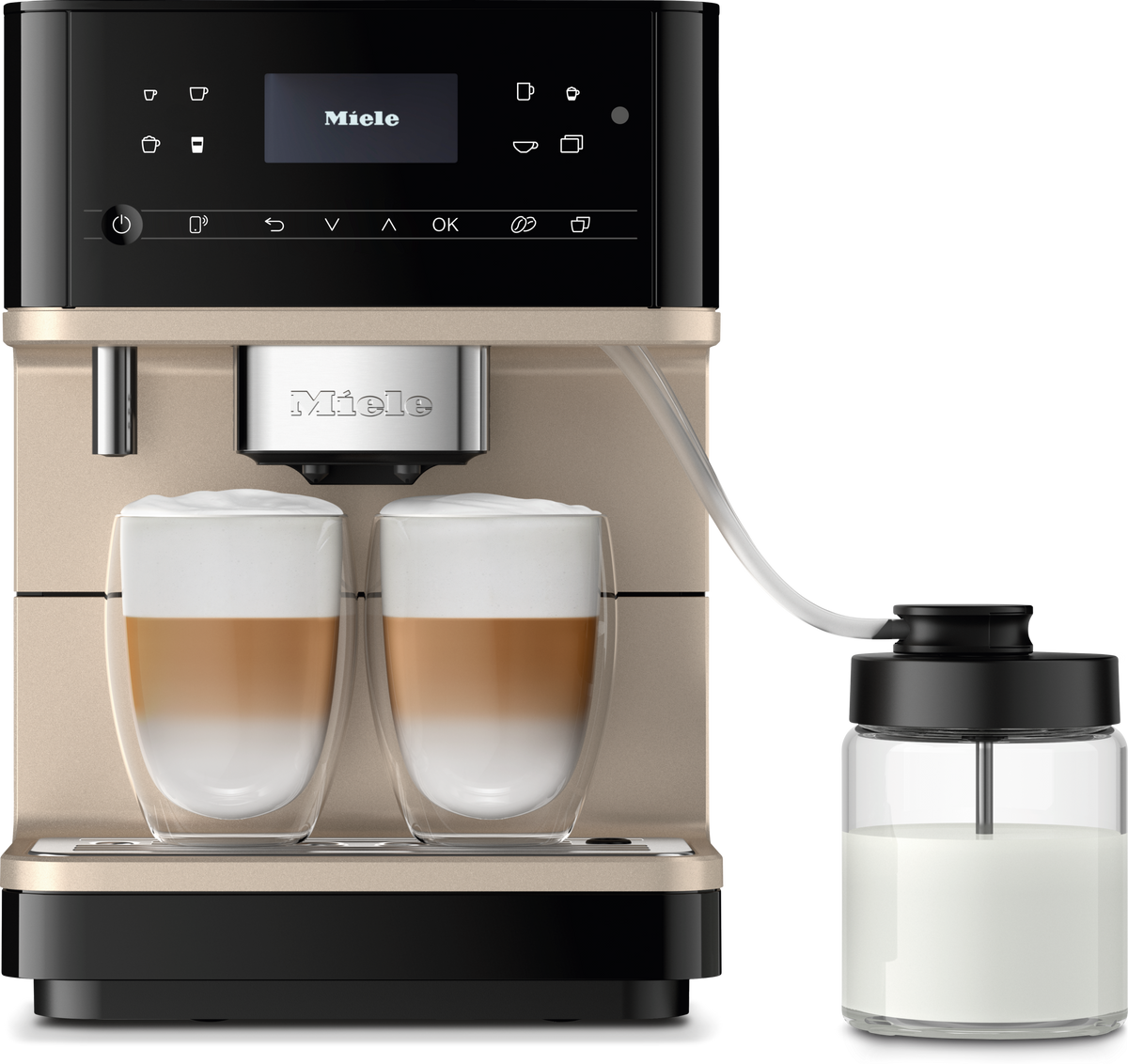 Miele CM 6360 MilkPerfection Obsidian Black CleanSteel Countertop Coffee Machine - image 1