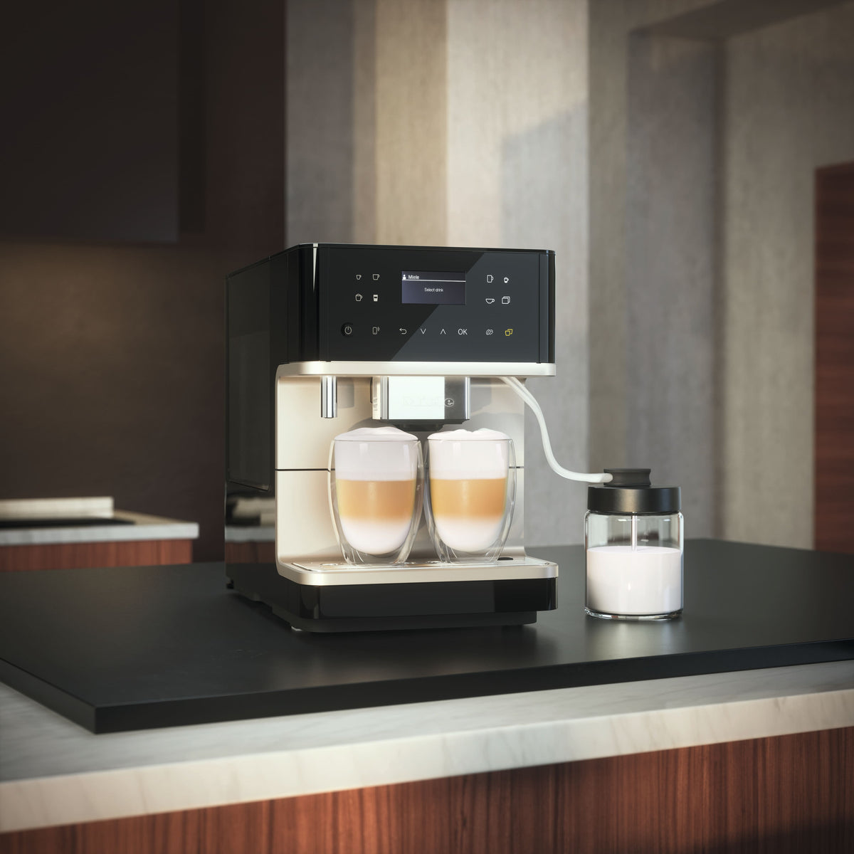 Miele CM 6360 MilkPerfection Obsidian Black Bronze Pearl Countertop Coffee Machine - Miele feature image 2