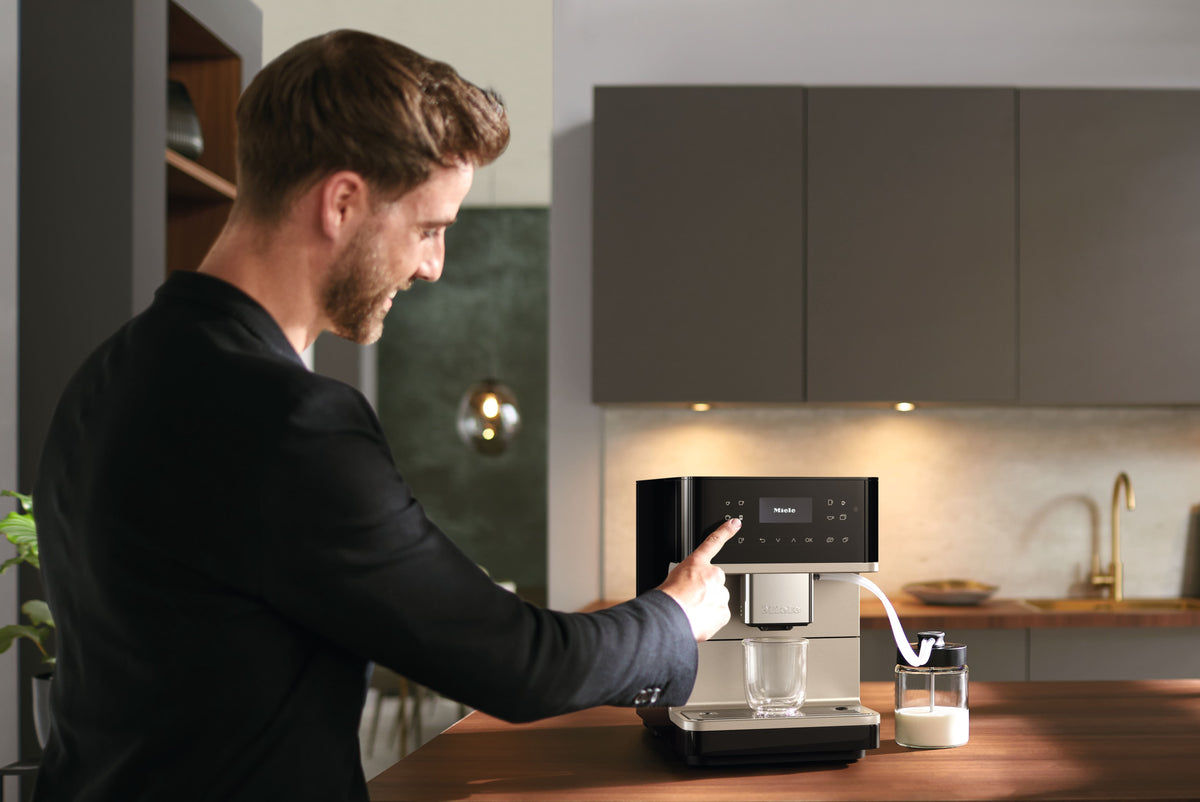 Miele CM 6360 MilkPerfection Obsidian Black CleanSteel Countertop Coffee Machine - image 8