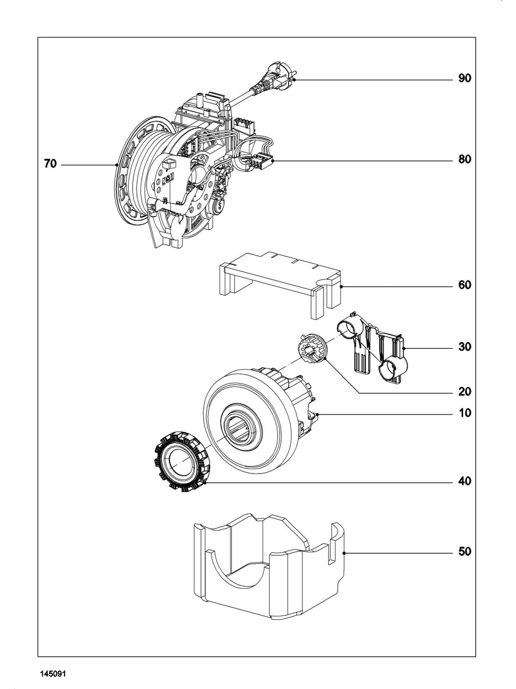 Miele S8 Motor Bracket - Part 7781382 - genuine Miele part 7781382