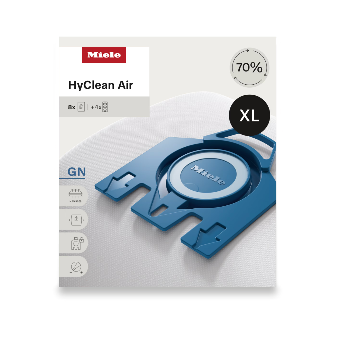 Miele GN XL HyClean Air 8 vacuum bags, SKU 12901900