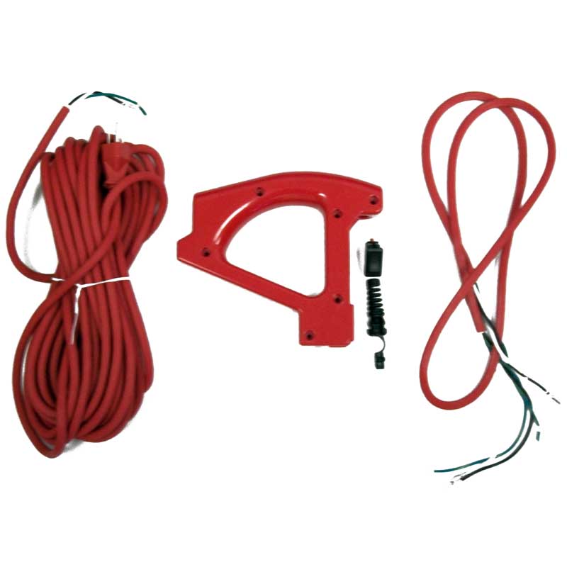 Kit de cable Oreck, rojo, con mango, cable rígido de 3 hilos sin receptáculo, comercial, pieza 097561101