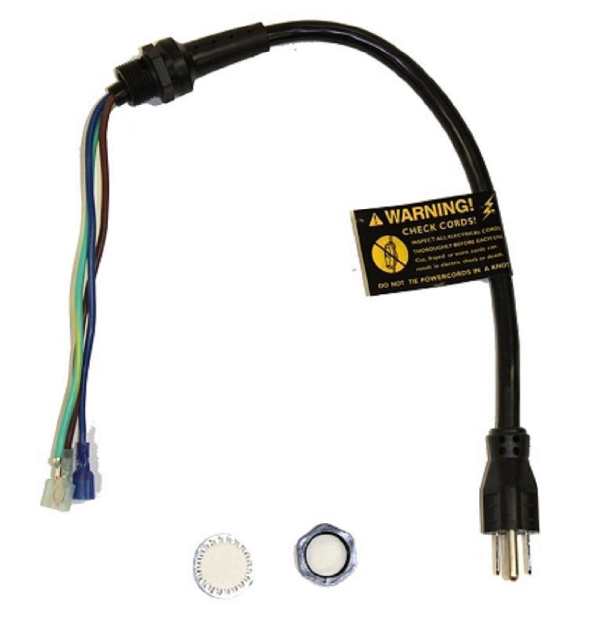 Cable ProVac ProTeam, conector flexible de 3 hilos, con tuerca y arandela en ojal, pieza 100641