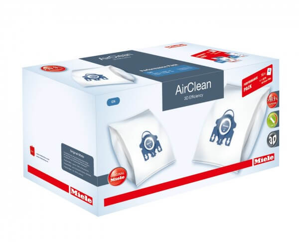 Miele Performance Pack - AirClean 3D Efficiency FilterBags™ Type GN + HA50 Hepa Filter Part 10512500
