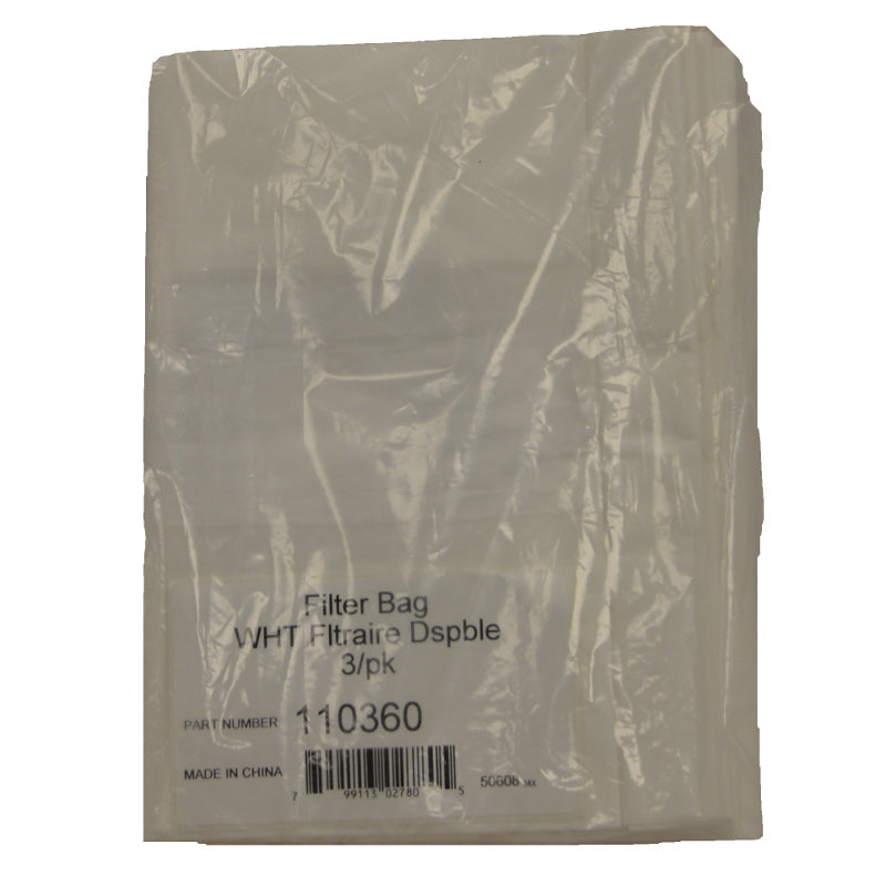 3Pk, Beam Bu165 Central Vac, Paper Bags, Part 110360