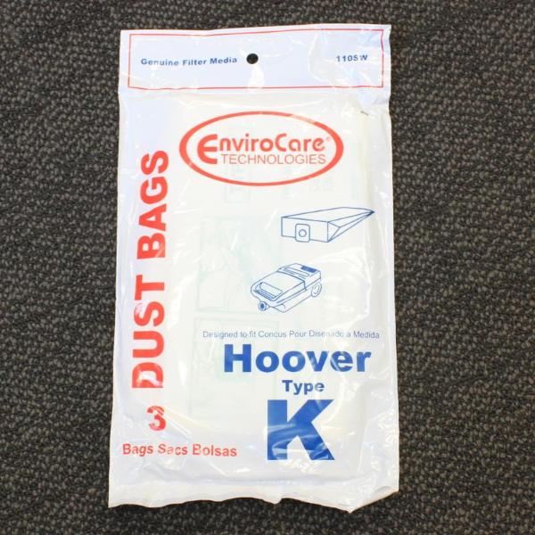 Bolsas para aspiradora Hoover tipo K, paquete de 3, pieza 110SW