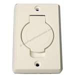 Central Vacuum Valve, Inlet White Plastic w/ Screws #SV8016