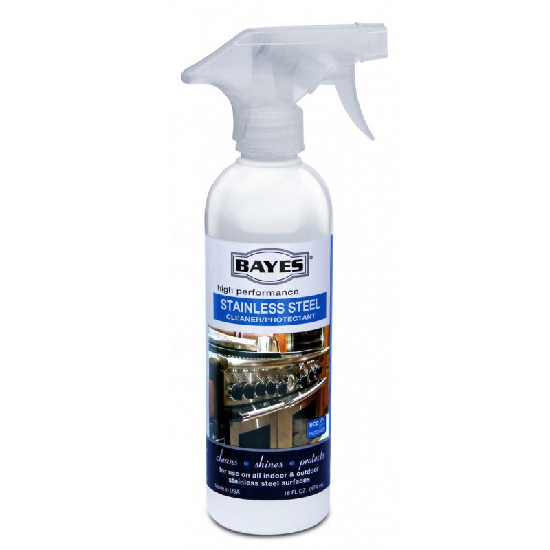 Bayes High-Performance Stainless Steel Cleaner & Protectant - NSF Certified - Cleans, Shines & Protects Indoor & Outdoor Stainless Steel Surfaces - 16 oz