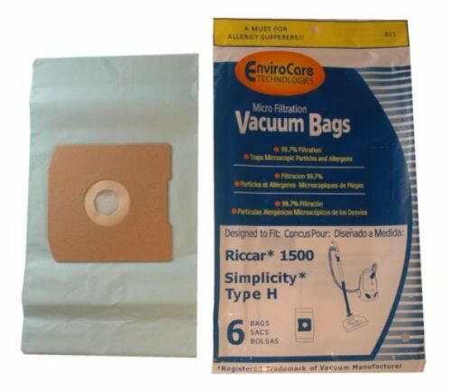 Riccar Simplicity Type H Vacuum Bags, Generic Part 811
