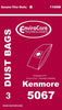 3PK, KENMORE 5067 5067-8 UPRIGHT PAPER BAGS 116SW