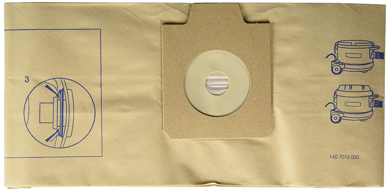 Bolsas de papel Nilfisk Advance, Euro Clean, Kent UZ930,935, paquete de 5, piezas 14240709, 1407015020