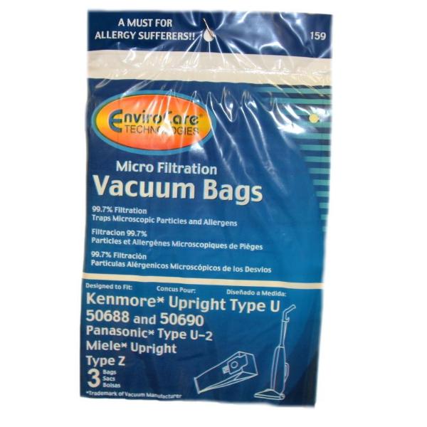Kenmore 50688 HB Micro Type Z U2 Vacuum Bags Part 159, 159-9