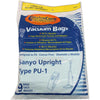 Sanyo Upright PU-1 Vacuum Bags, Panasonic, Kenmore, LG Vacuum Cleaners, Part 160