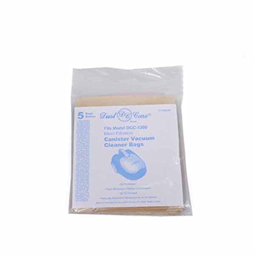 DustCare DCC1200 Canister Vacuum Cleaner Paper Bags 5 Pk Part 17-2404-09