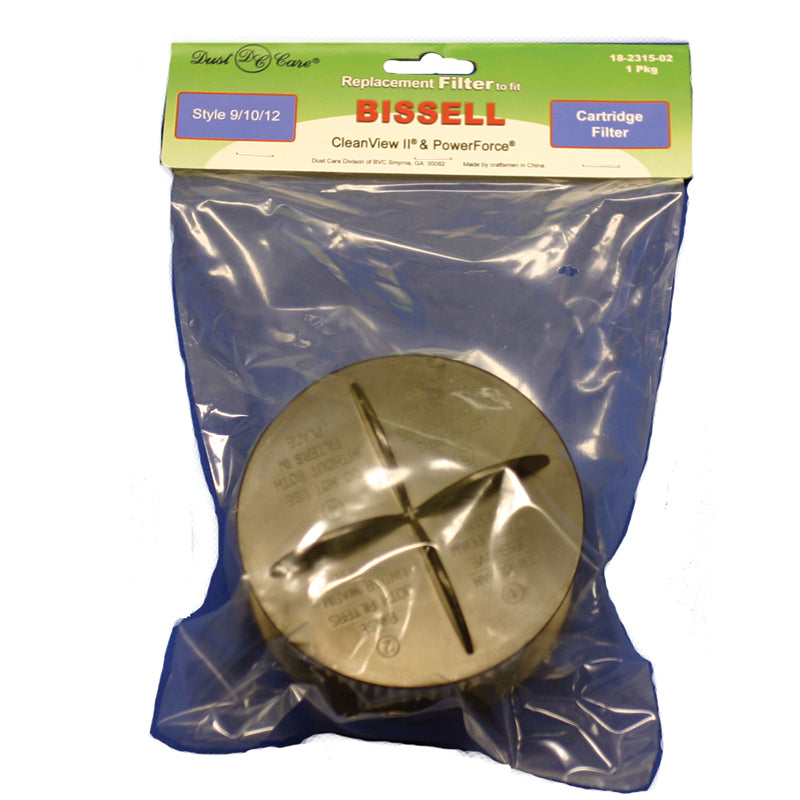 Bissell Filter, Pleated Cartridge Without Foam Part 18-2315-02