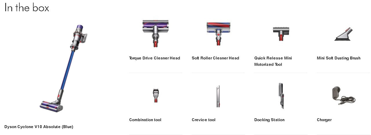 Dyson Cyclone V10 Absolute Cord-Free Cordless Stick Vacuum Cleaner V12AB, Part 180846-01
