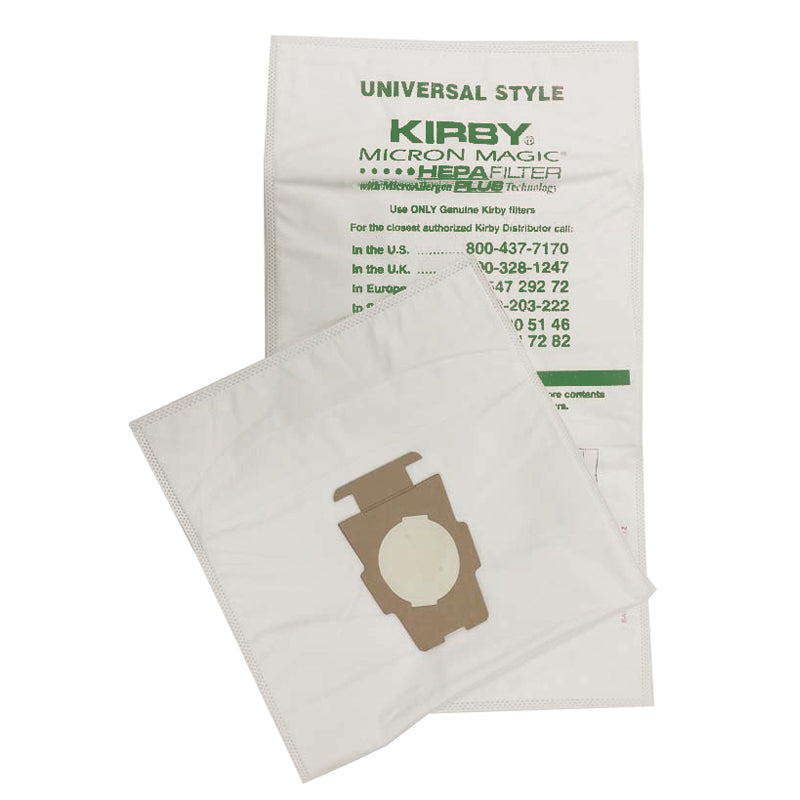 Paquete de 2 bolsas para aspiradoras HEPA Kirby Avalir y G10D, pieza n.º 205814A