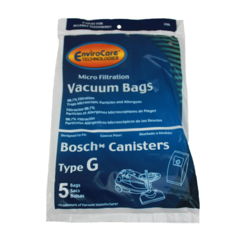 Bosch Type G Generic Vacuum Paper Bag, Canister Micro 5 Pk 206, 471437