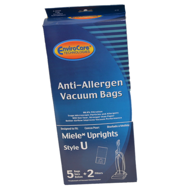 Miele U Upright Paper Bags, Type U Upright W/2 Filters 5 Pk Generic Part 210