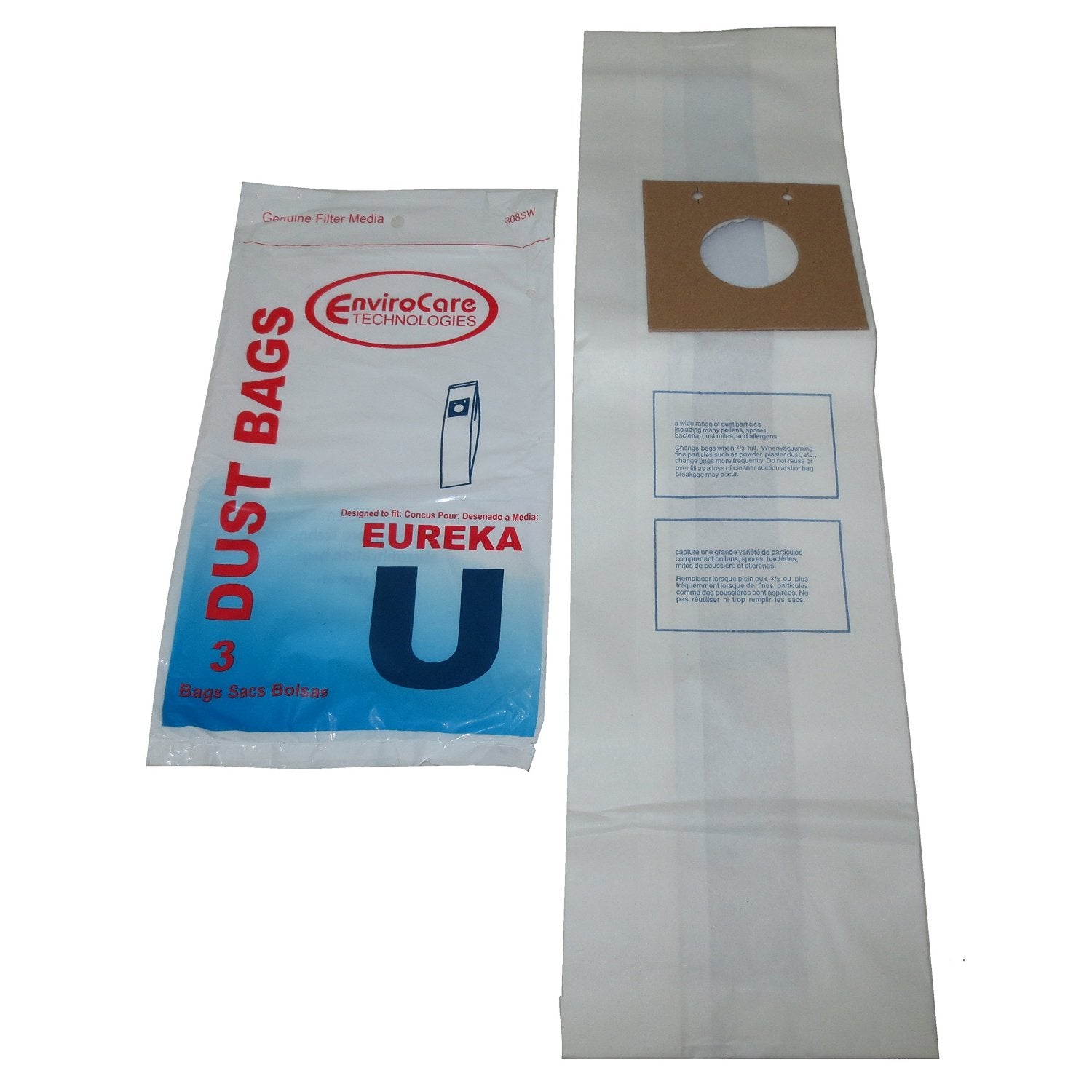 3Pk, Eureka U 2Ply Upright, Paper Bags, Part 308Sw