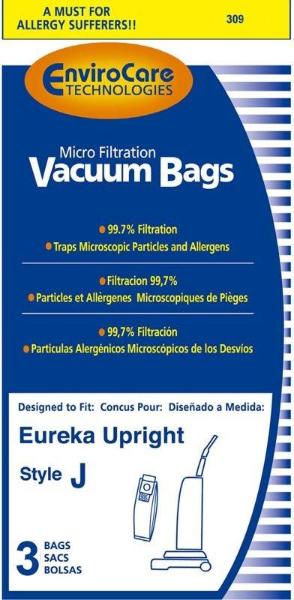 Eureka Type J Upright Vacuum Bags 3pk Part 309
