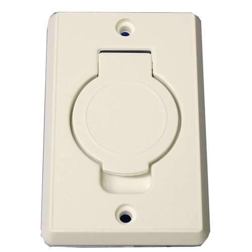 Central Vacuum Valve, Inlet White Plastic w/ Screws #SV8016