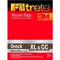 Bolsas de papel Oreck, 3M Filtrete XL/CC Microlined, paquete de 3, pieza 68710-6, 68710