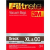 Oreck Paper Bags, 3M Filtrete XL/CC Microlined 3Pk Part 68710-6, 68710