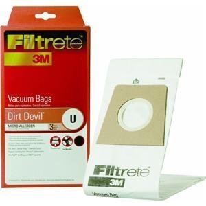 Dirt Devil Size U Filtrete Vacuum Bag (Pack of 3)