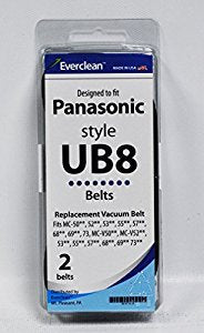 Correas para aspiradora Panasonic Style UB8, paquete de 2, pieza genérica 60-3114-04