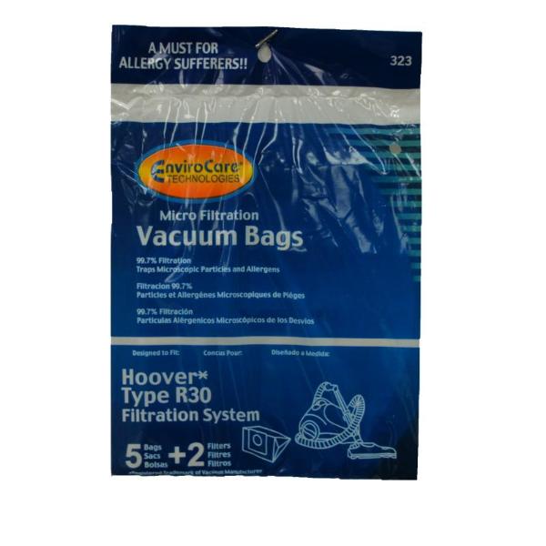 Hoover Type R30 Plus Canister Vacuum Bags, 5Pk, Part 323