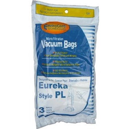 Eureka Type PL Vacuum Bags, Style 1 4750 Upright, 3pk, Part 326