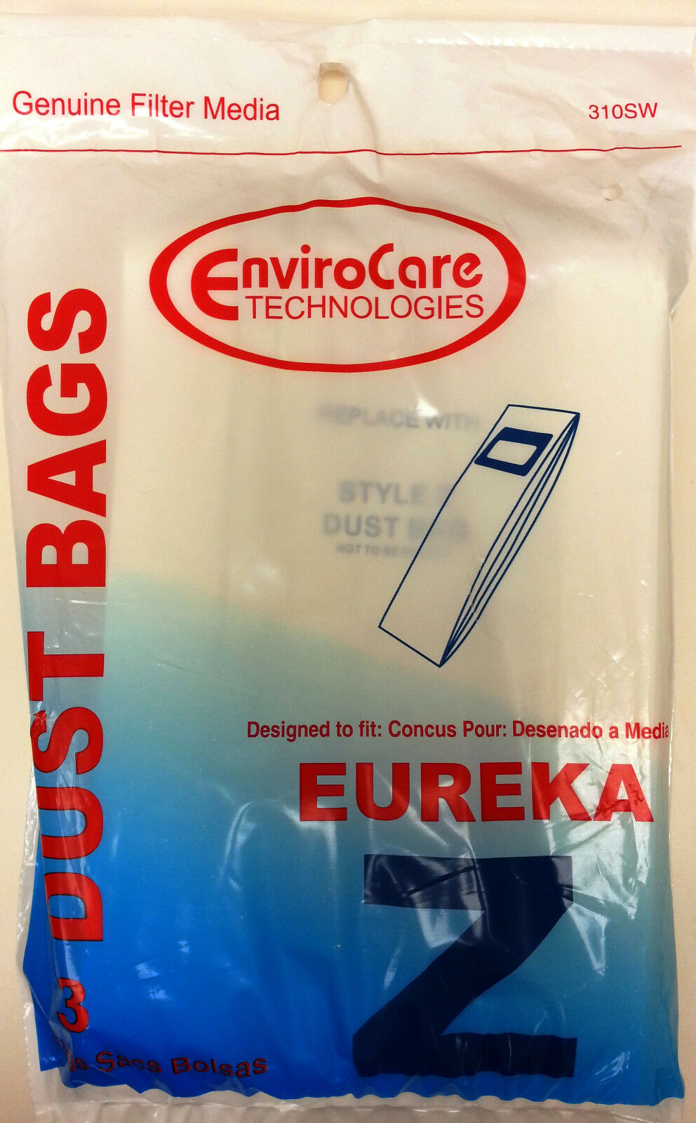 Eureka Type Z-Ultra Vacuum Bags, Electrolux 52339, 6pk, Generic Part 310SW