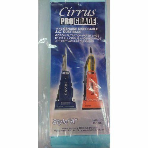 Cirrus, ProGrade 12/pk Upright Vacuum Cleaner Bags, Fits ALL Cirrus & ProGrade Models, Part C-14005, 846CR