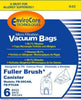 6pk, Vacuum Paper Bags for Fuller Brush FBPT2 FB-SSCAN FB-PTCAN w/ Closure, Generic Part 848