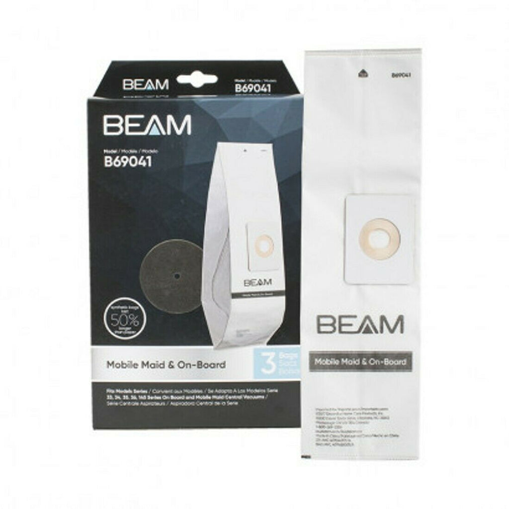 Beam for On-Board Vacuums, 3 Vacuum Bags, OEM Part 110041, B69041-6