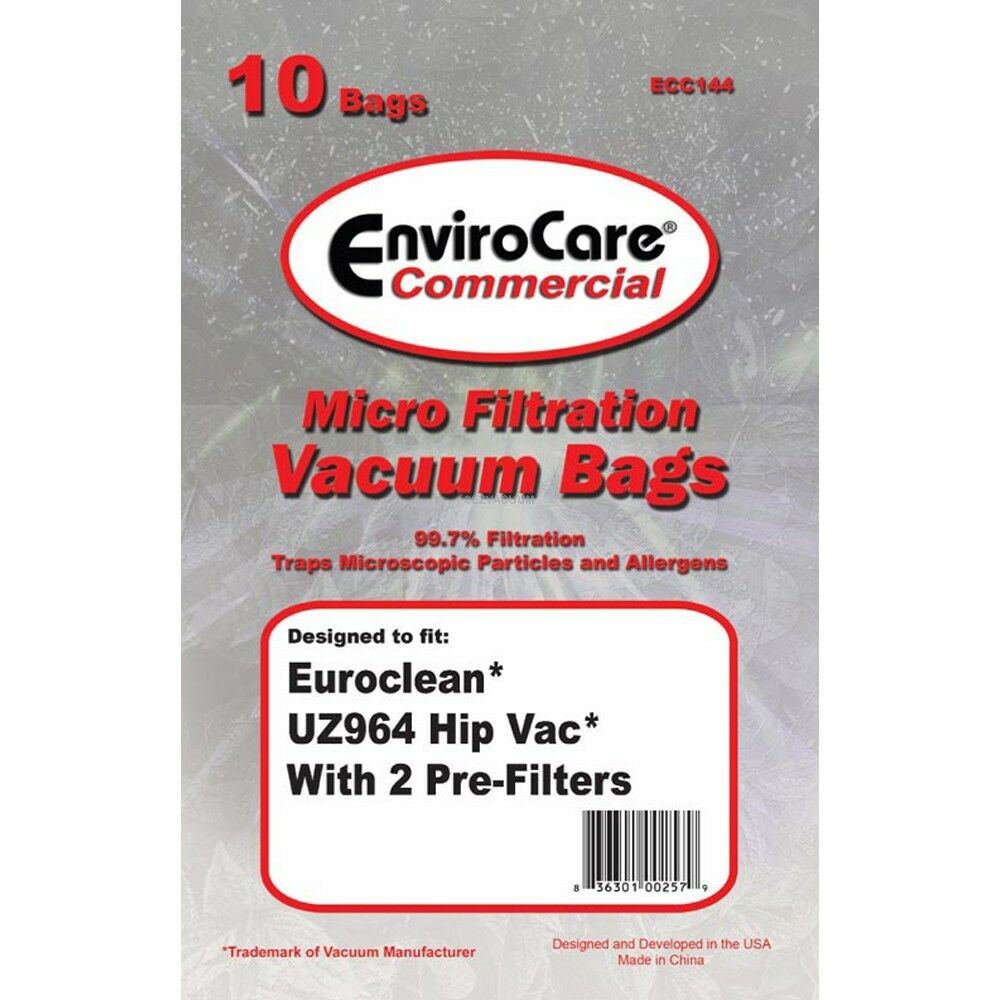 Euroclean UZ964 Hip Vacuum Micro Filtration Bags 10/Pk Generic Part ECC144