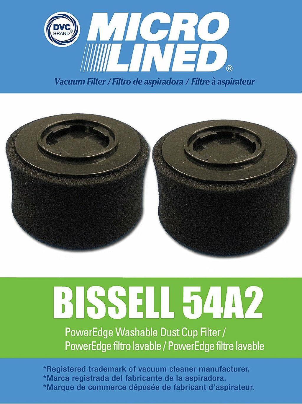 Bissell HEPA Cartridge and Outer Foam Filter Repl. OEM 54A2 fits model 81L2 Generic Part br-1808, 413809