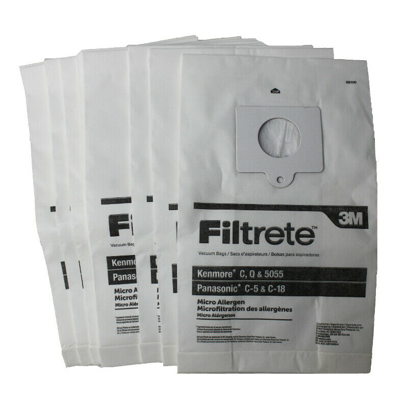 Kenmore C/Q & 5055 Panasonic C5/C18 Vacuum Paper Bags, 9Pk Part P68700A